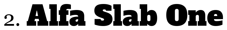 Font 2 Alfa Slab One