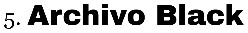 Font 5 Archivo Black