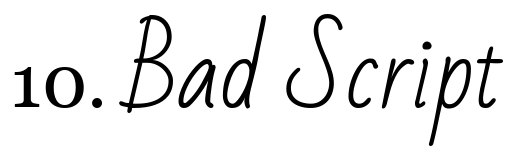 Font 10 Bad Script