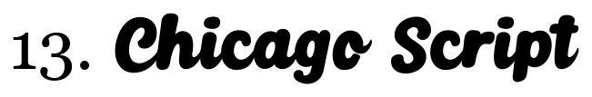 Font 13 Chicago Script