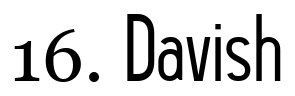 Font 16 Davish