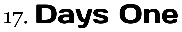 Font 17 Days One