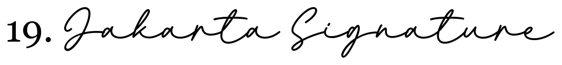 Font 19 Jakarta Signature