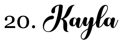 Font 20 Kayla