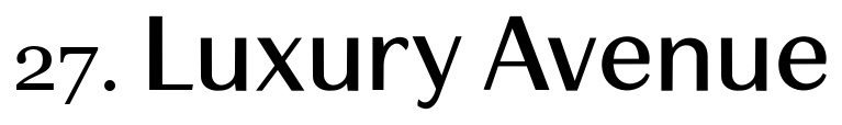 Font 27 Luxury Avenue