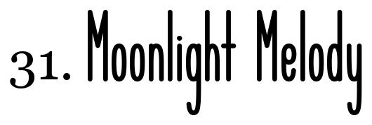 Font 31 Moonlight Melody