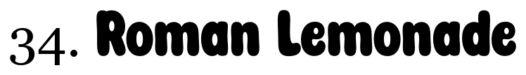 Font 34 Roman Lemonade