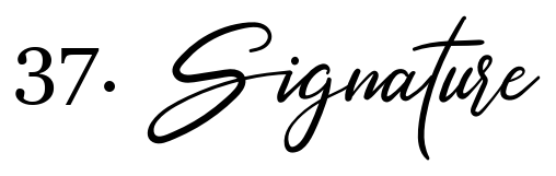 Font 37 Signature