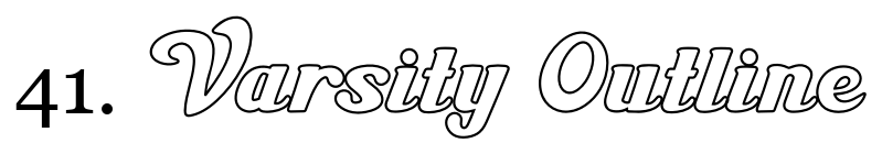 Font 41 Varsity Outline