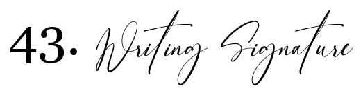 Font 43 Writing Signature