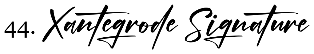 Font 44 Xantegrode Signature